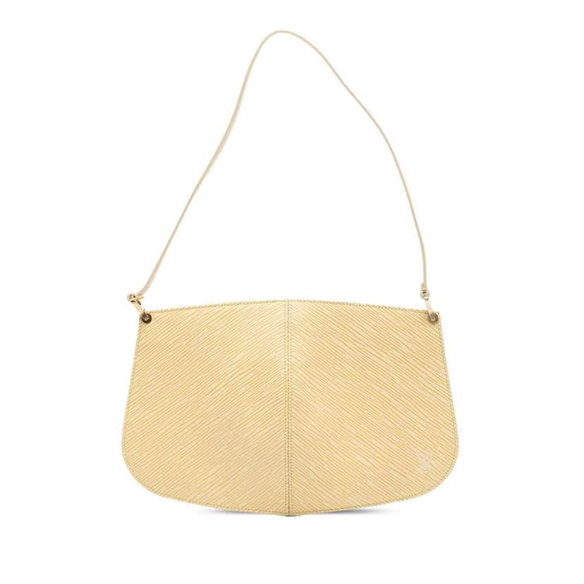 Louis Vuitton Epi Demi Lune Pochette Yellow Leather Good condition - Front View