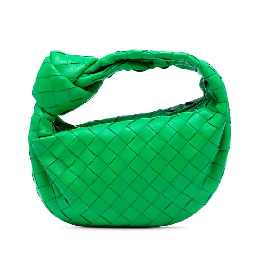 Bottega Veneta Mini Nappa Intrecciato Jodie Green Leather Good condition - Front View