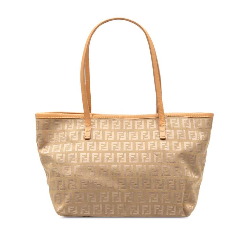 Fendi Zucchino Canvas Tote Brown Canvas Good condition - Front View