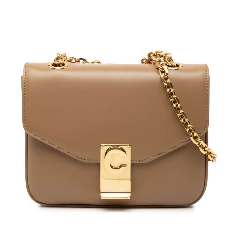 Celine Small Leather C Bag Brown Leather Good condition - Front View