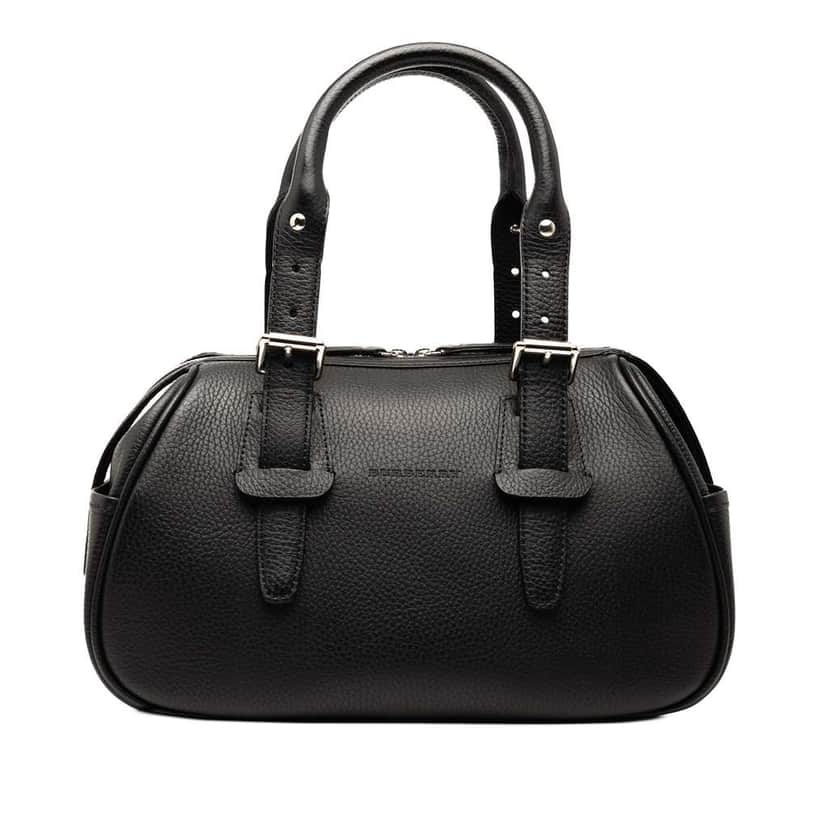 Burberry Leather Boston Bag Black Leather Good condition - Front View