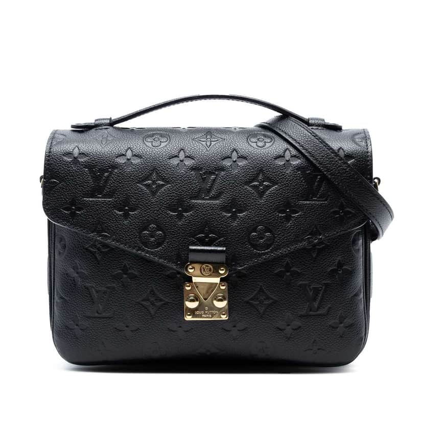 Louis Vuitton Monogram Empreinte Pochette Metis Black Leather Good condition - Front View