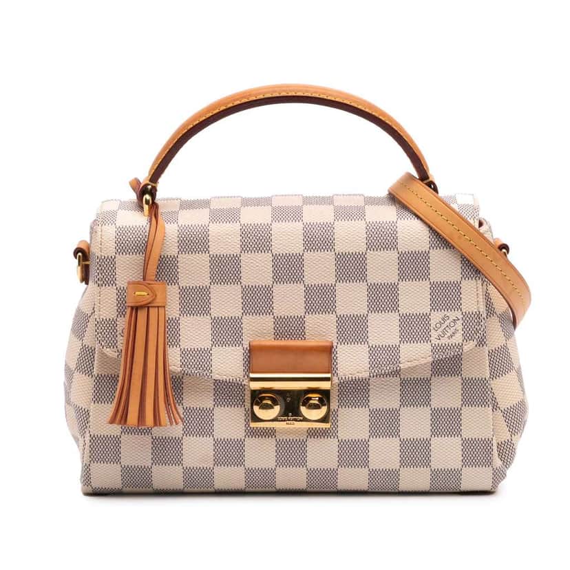 Louis Vuitton Damier Azur Croisette White Canvas Good condition - Front View