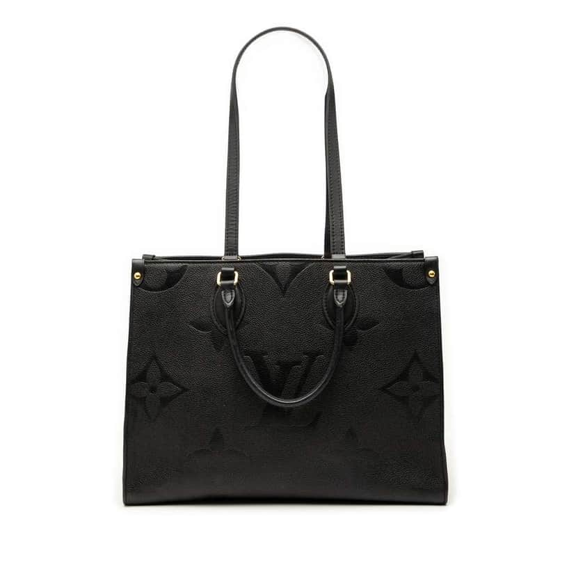 Louis Vuitton Monogram Empreinte Onthego MM Black Leather Good condition - Front View