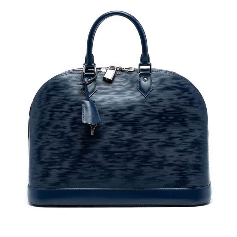 Louis Vuitton Epi Alma GM Blue Leather Good condition - Front View