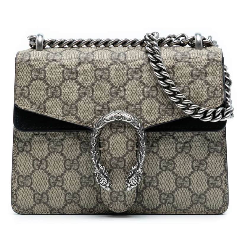 Gucci Small GG Supreme Dionysus Crossbody Brown Canvas Good condition - Front View