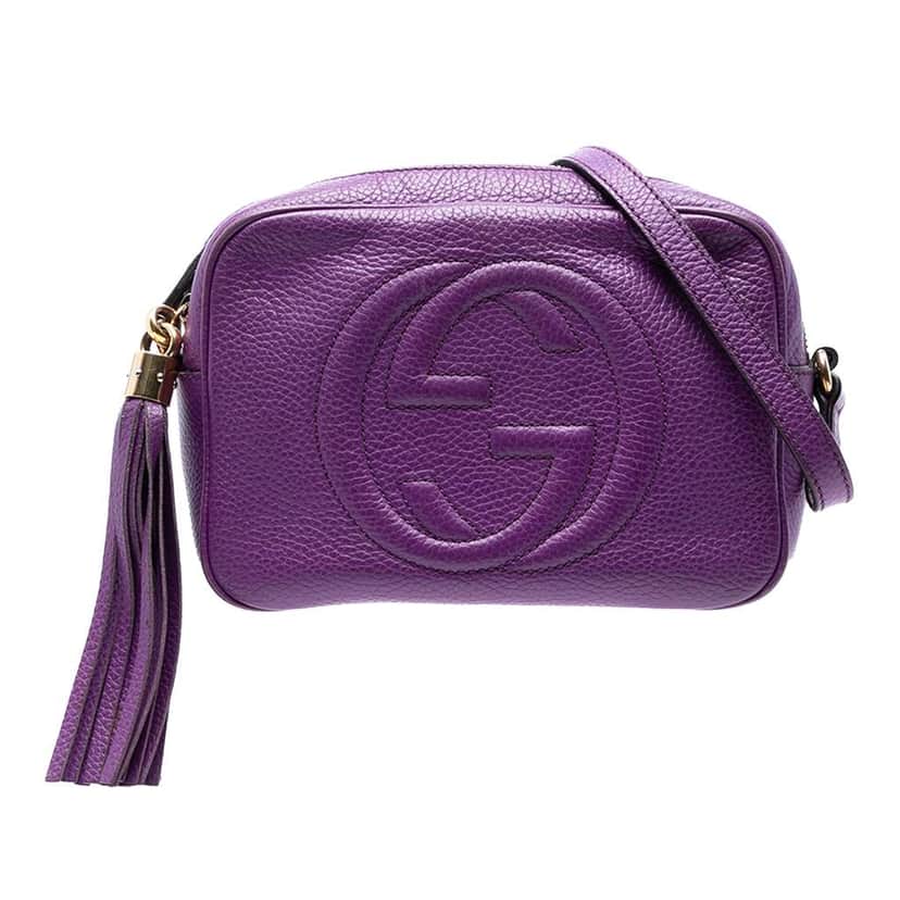 Gucci Leather Soho Disco Crossbody Purple Leather Good condition - Front View