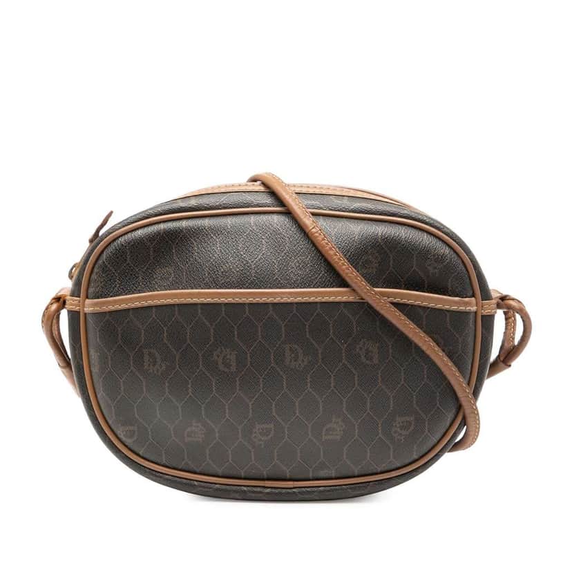 Dior Honeycomb Coated Canvas Crossbody Black Canvas Good condition - Front View