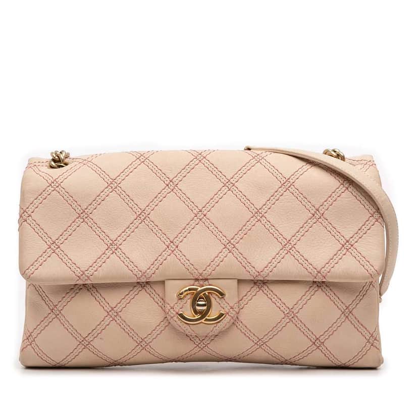 Chanel Jumbo Quilted Calfskin Triple Stitched Flap Brown Leather Good condition - Front View