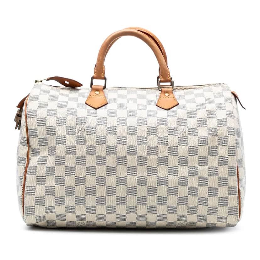 Louis Vuitton Damier Azur Speedy 35 White Good condition - Front View