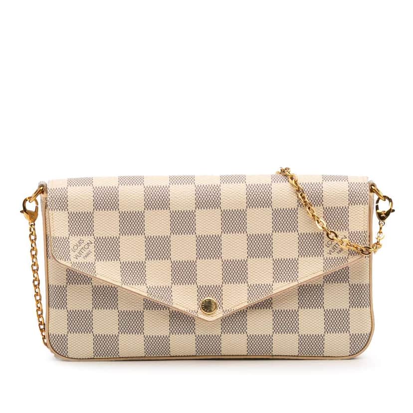 Louis Vuitton Damier Azur Pochette Felicie White Good condition - Front View