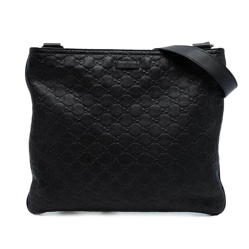 Gucci Guccissima Crossbody Black Leather Good condition - Front View