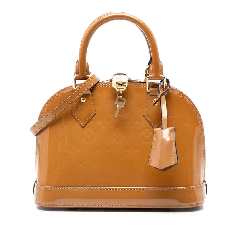 Louis Vuitton Monogram Vernis Alma BB Brown Leather Good condition - Front View