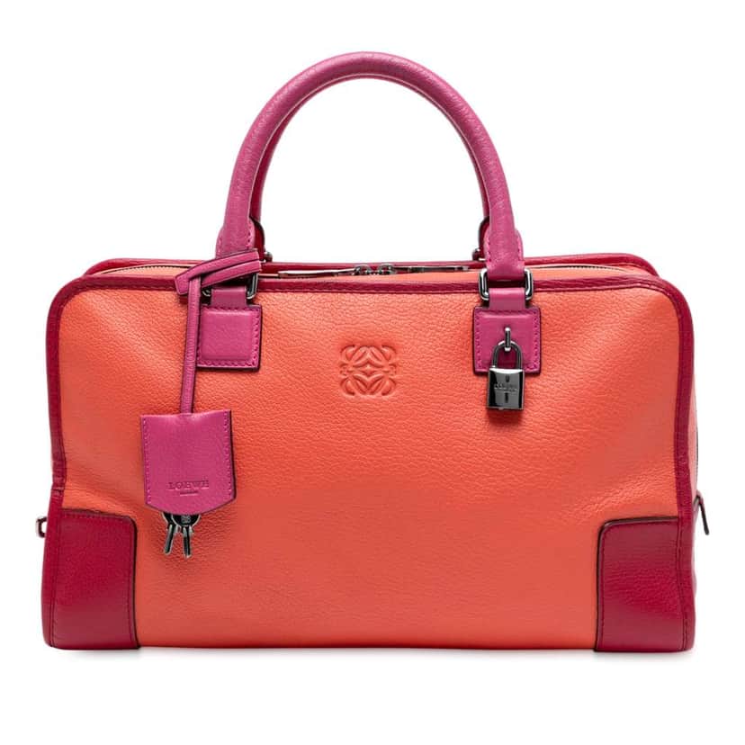 Loewe Tricolor Leather Amazona 36 Orange Leather Good condition - Front View