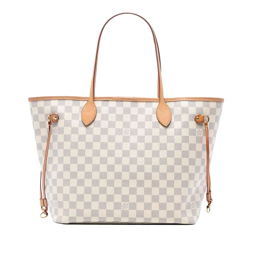 Louis Vuitton Damier Azur Neverfull MM White Good condition - Front View