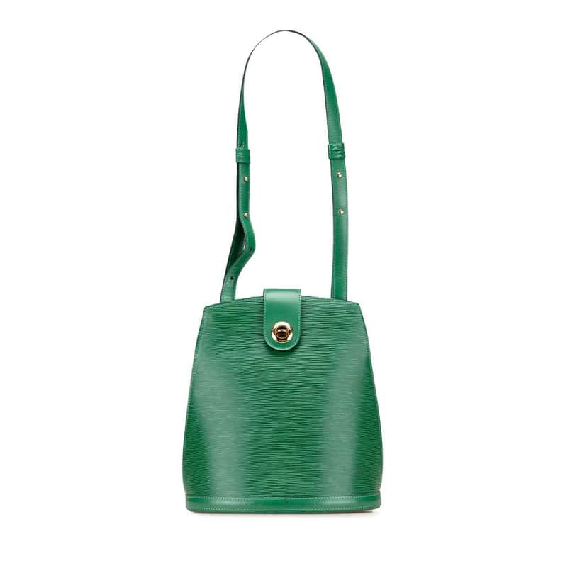 Louis Vuitton Epi Cluny Green Leather Good condition - Front View