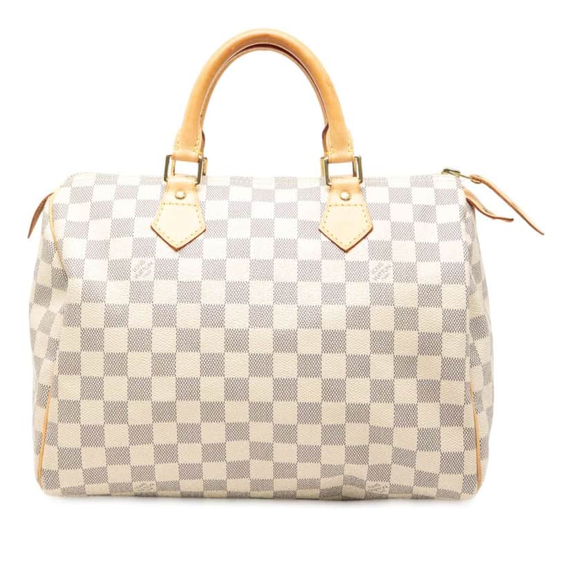 Louis Vuitton Damier Azur Speedy 30 White Very good condition - Front View