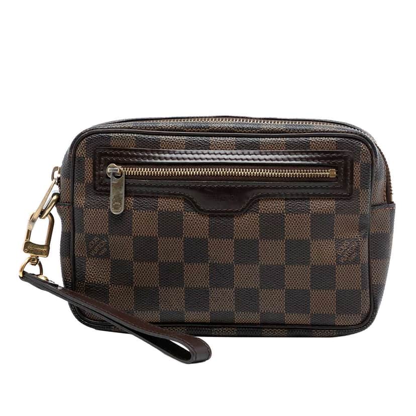 Louis Vuitton Damier Ebene Pochette Billets Macao Brown Good condition - Front View