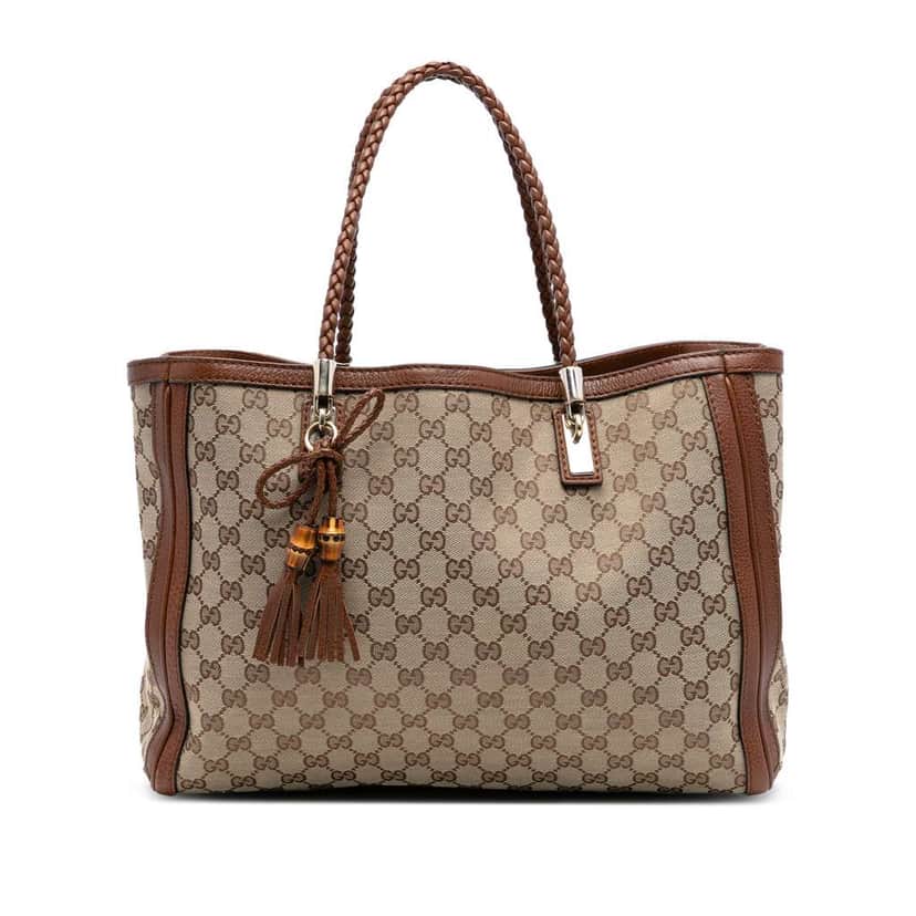 Gucci Medium GG Canvas Bella Tote Brown Canvas Good condition - Front View