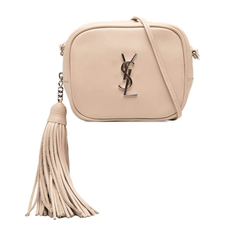 Saint Laurent Nappa Monogram Blogger Bag Brown Leather Good condition - Front View
