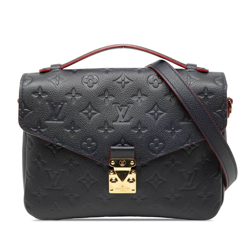 Louis Vuitton Monogram Empreinte Pochette Metis Blue Leather Good condition - Front View