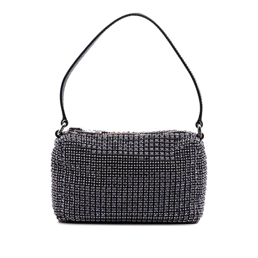 Alexander Wang Mesh Crystal Heiress Pouch Black Polyester Very good condition - Front View