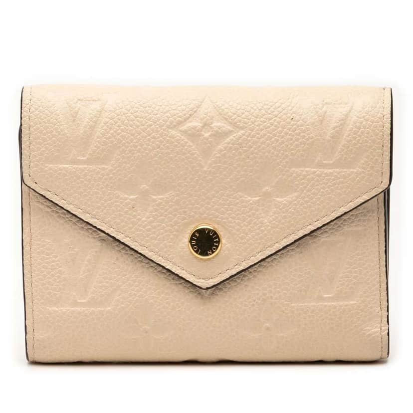 Louis Vuitton Monogram Empreinte Victorine Wallet Brown Leather Good condition - Front View