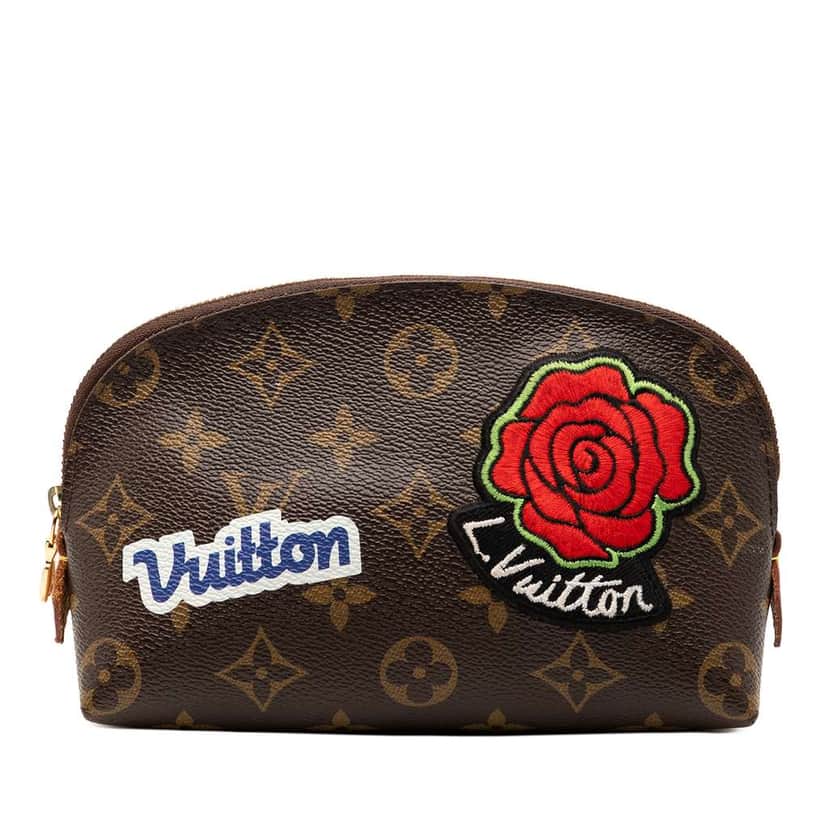 Louis Vuitton Monogram LV Story Cosmetic PM Pouch Brown Good condition - Front View