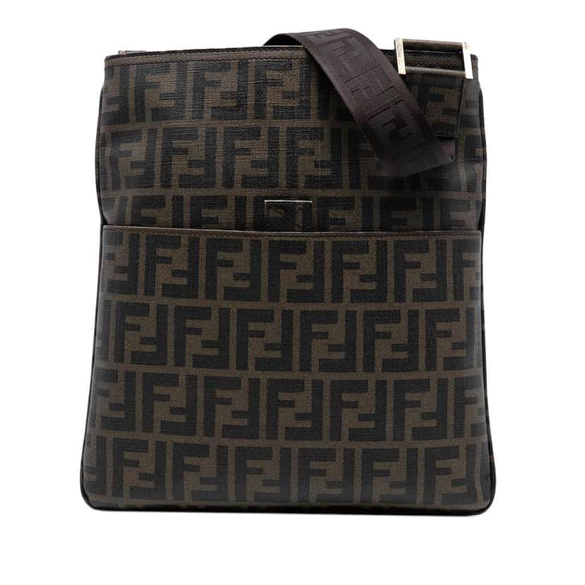 Fendi Zucca Spalmati Crossbody Brown Canvas Good condition - Front View