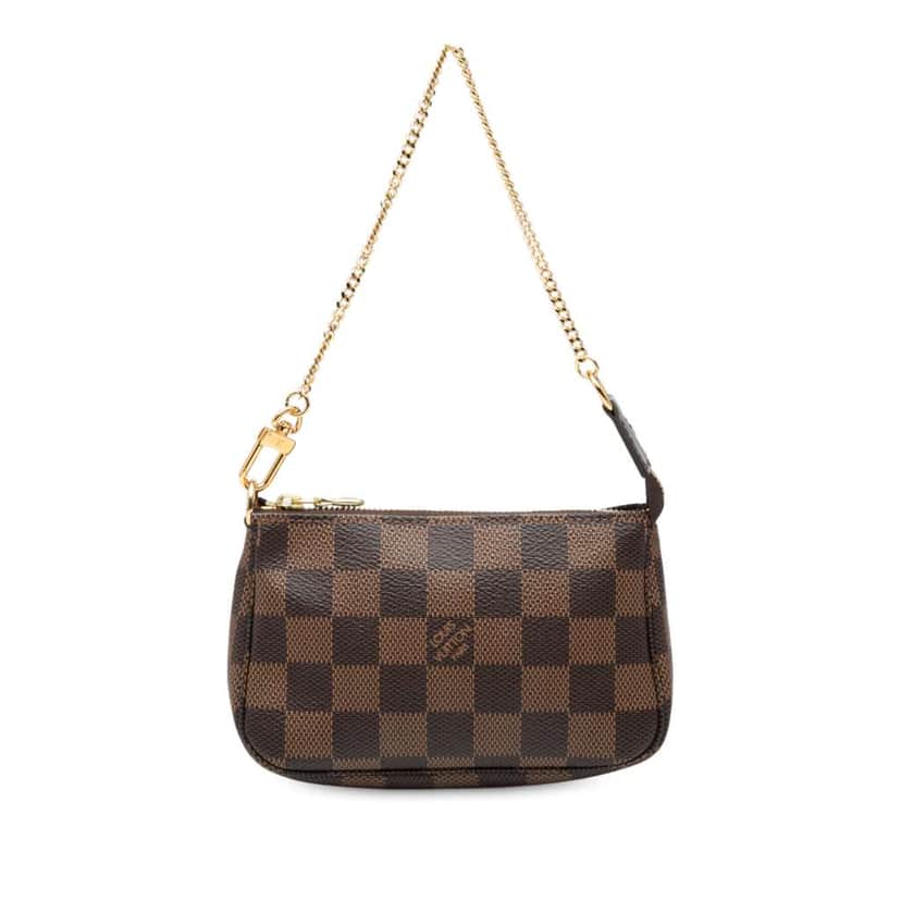 Louis Vuitton Damier Ebene Mini Pochette Accessoires Brown Good condition - Front View