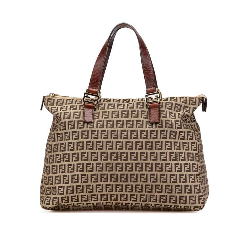 Fendi Zucchino Canvas Tote Brown Canvas Good condition - Front View