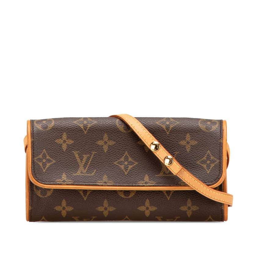 Louis Vuitton Monogram Pochette Twin PM Brown Canvas Good condition - Front View
