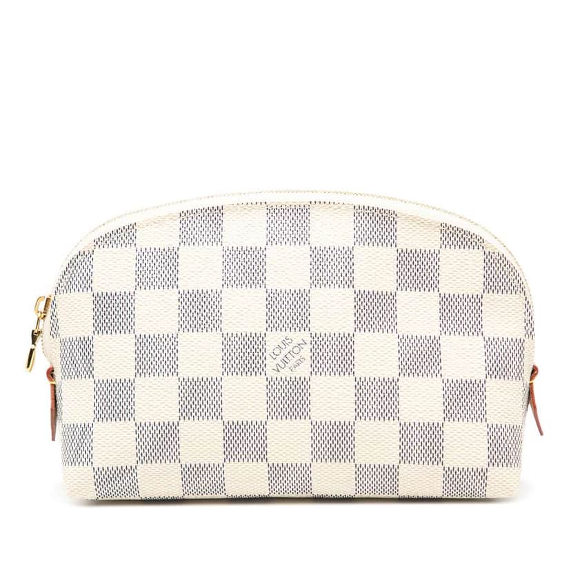 Louis Vuitton Damier Azur Cosmetic Pouch White Good condition - Front View