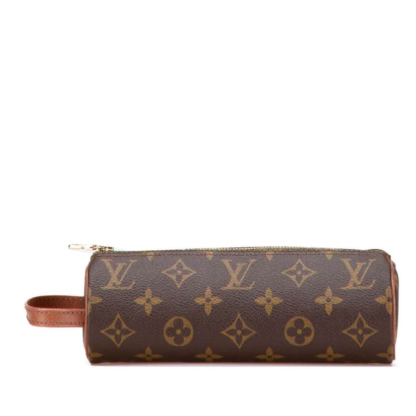 Louis Vuitton Monogram Trousse Ronde Pencil Case 20 Brown Good condition - Front View