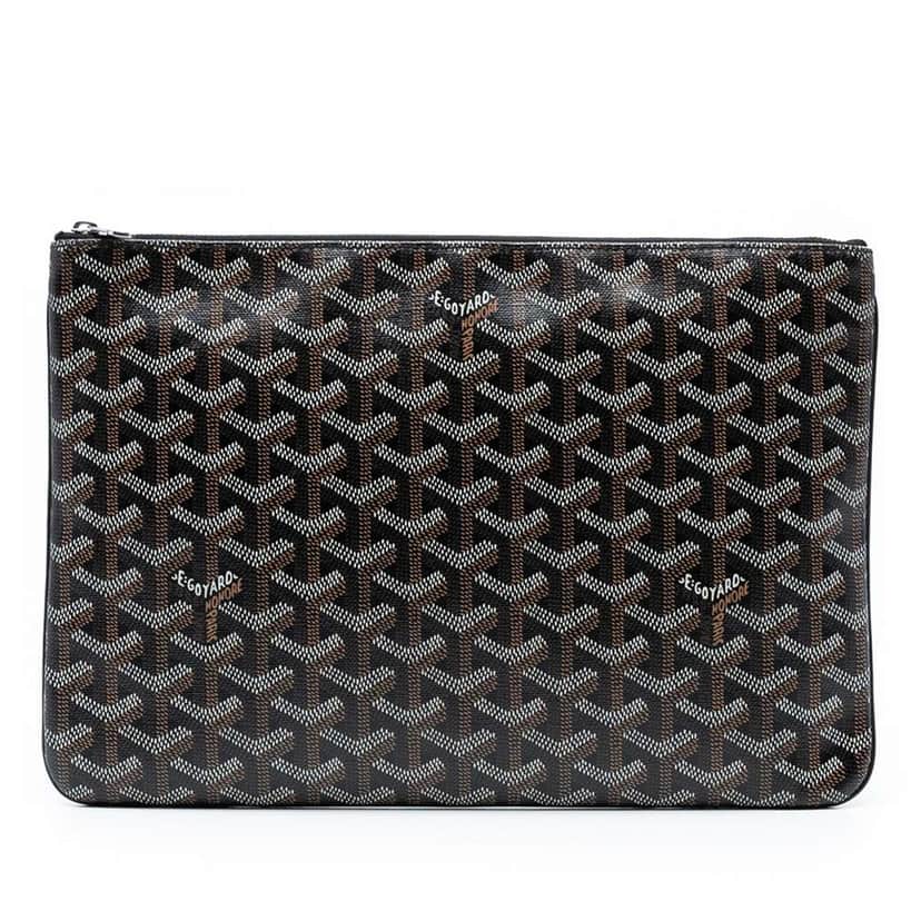 Goyard Goyardine Senat MM Black Canvas Good condition - Front View