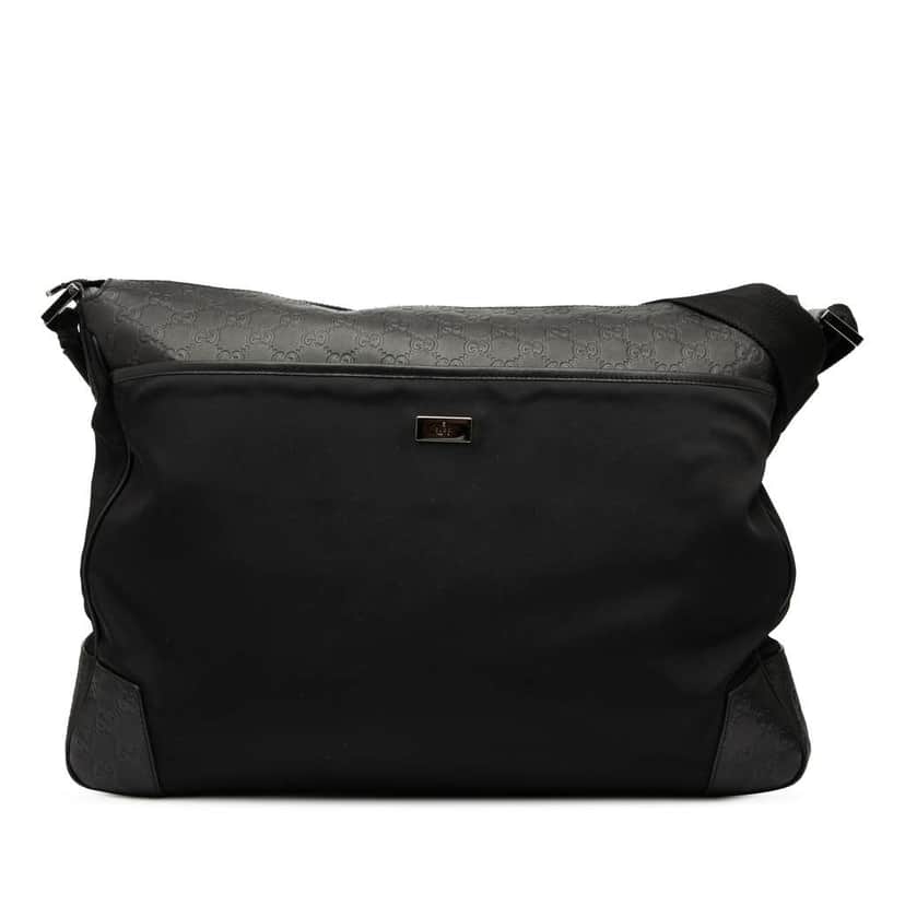 Gucci Guccissima Nylon Crossbody Black Good condition - Front View