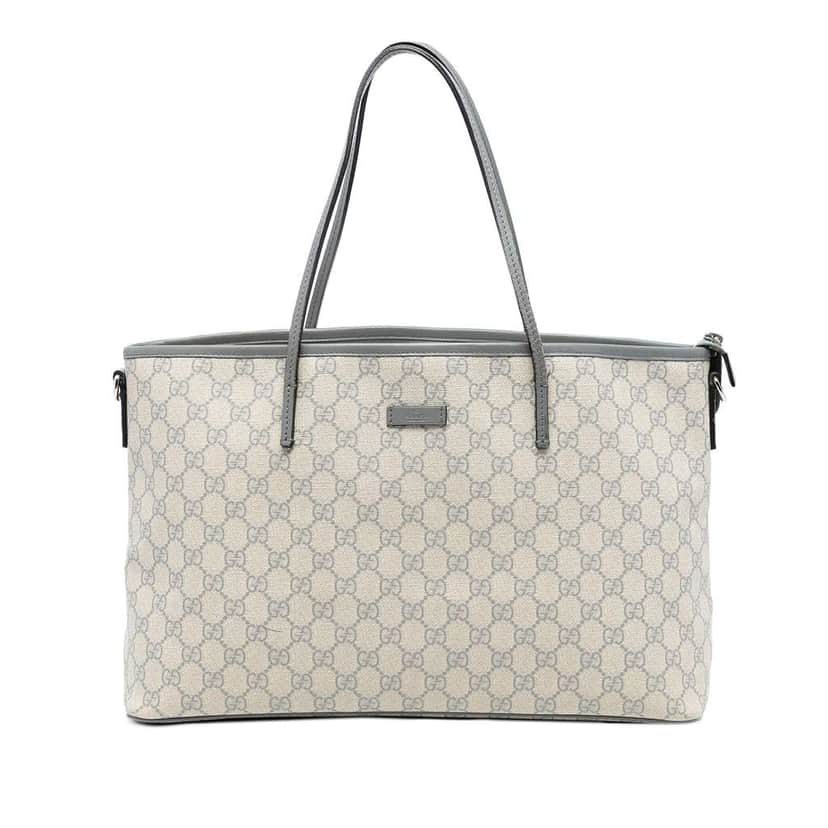 Gucci GG Supreme Satchel Brown Canvas Good condition - Front View