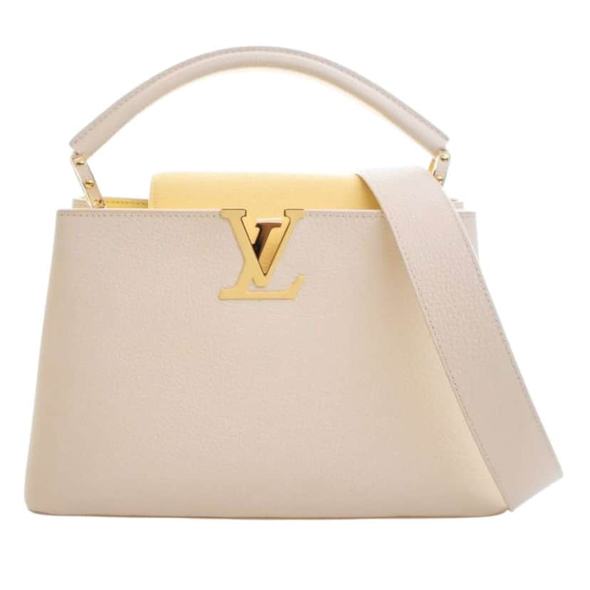Louis Vuitton Taurillon Capucines PM White Leather Good condition - Front View