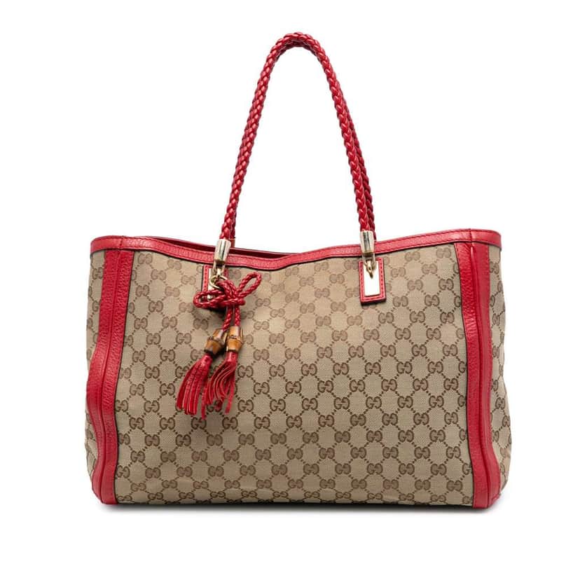 Gucci Medium GG Canvas Bella Tote Brown Canvas Good condition - Front View