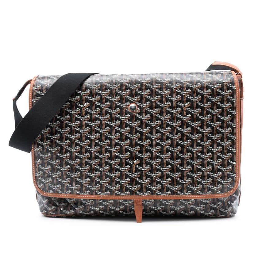 Goyard Goyardine Capetien MM Messenger Bag Black Canvas Good condition - Front View