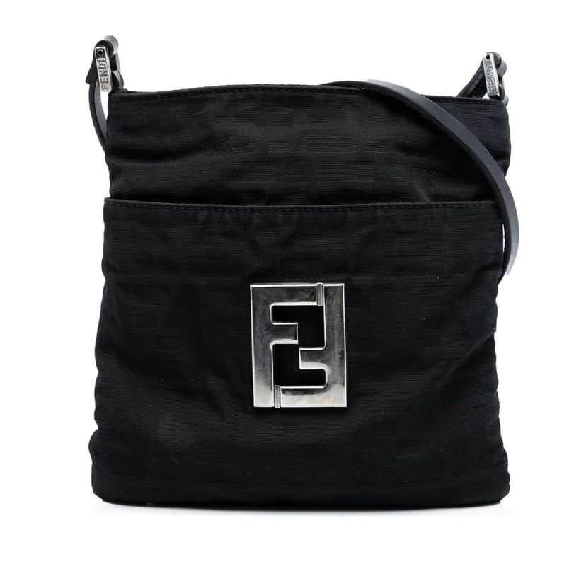 Fendi Zucca Canvas Crossbody Black Canvas Very good condition - Front View