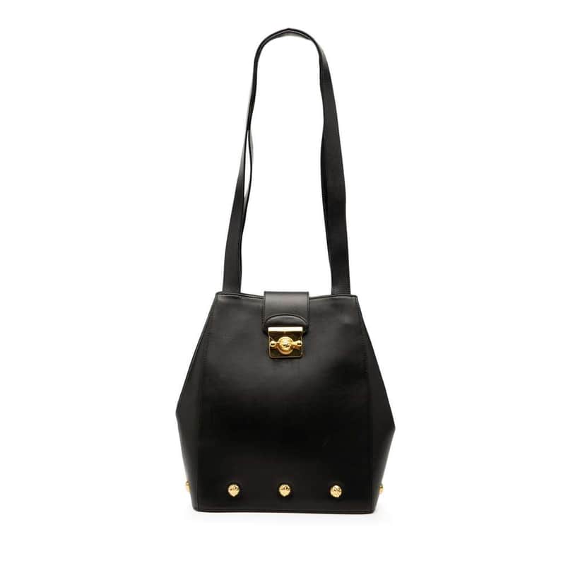 Salvatore Ferragamo Leather Shoulder Bag Black Leather Good condition - Front View