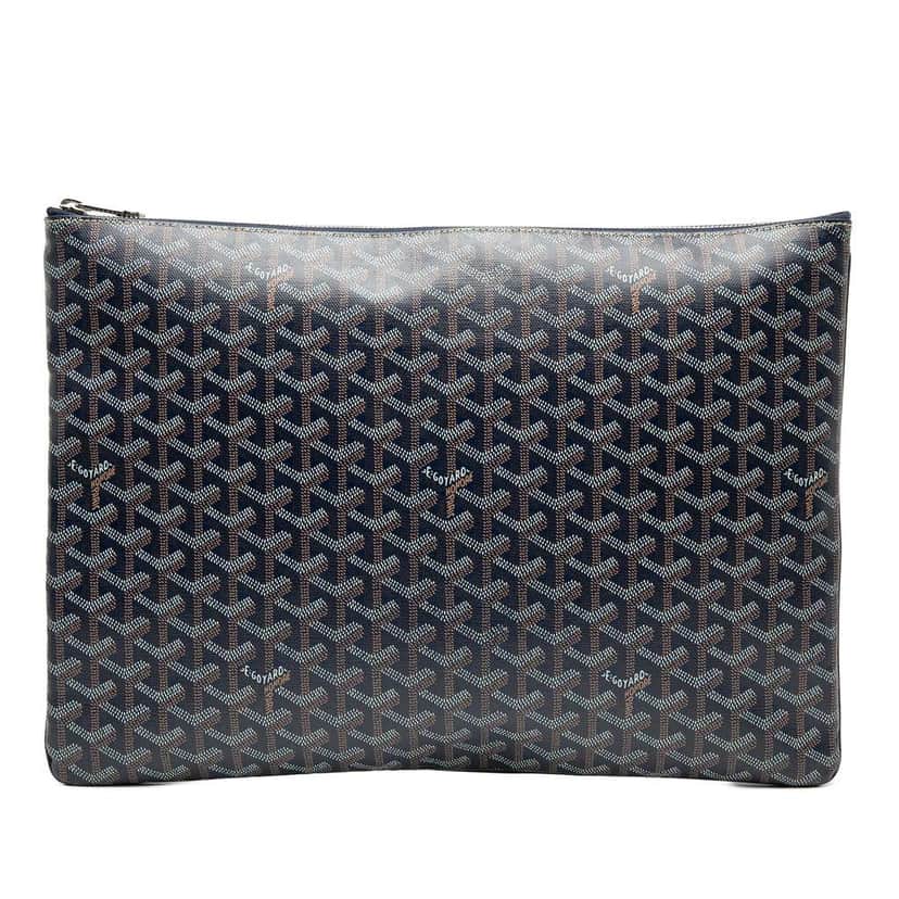 Goyard Goyardine Senat GM Blue Canvas Good condition - Front View