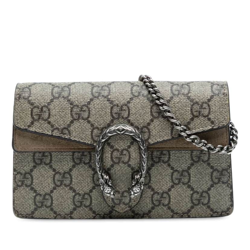 Gucci Mini GG Supreme Dionysus Crossbody Brown Canvas Good condition - Front View