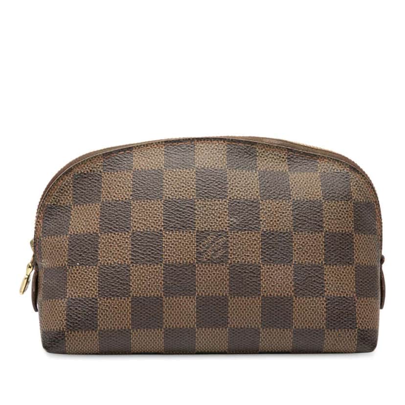 Louis Vuitton Damier Ebene Cosmetic Pouch PM Brown Good condition - Front View