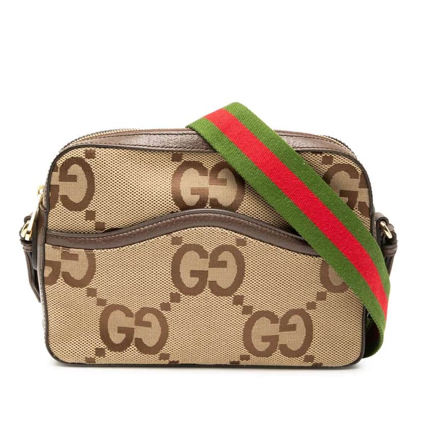 Gucci Jumbo GG Canvas Web Crossbody Brown Canvas Good condition - Front View