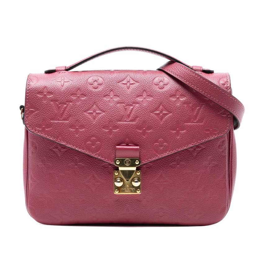 Louis Vuitton Monogram Empreinte Pochette Metis Pink Leather Good condition - Front View