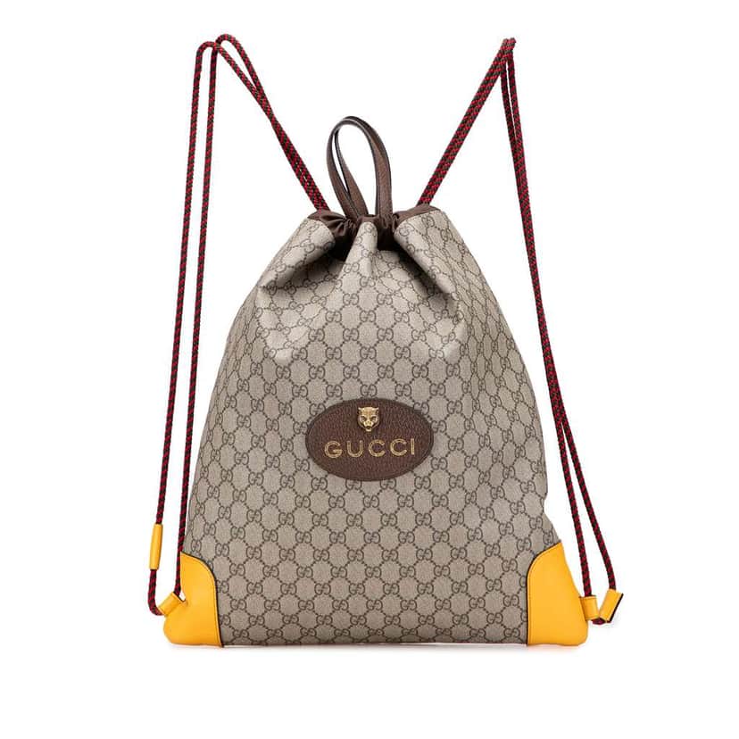 Gucci GG Supreme Animalier Backpack Brown Canvas Good condition - Front View