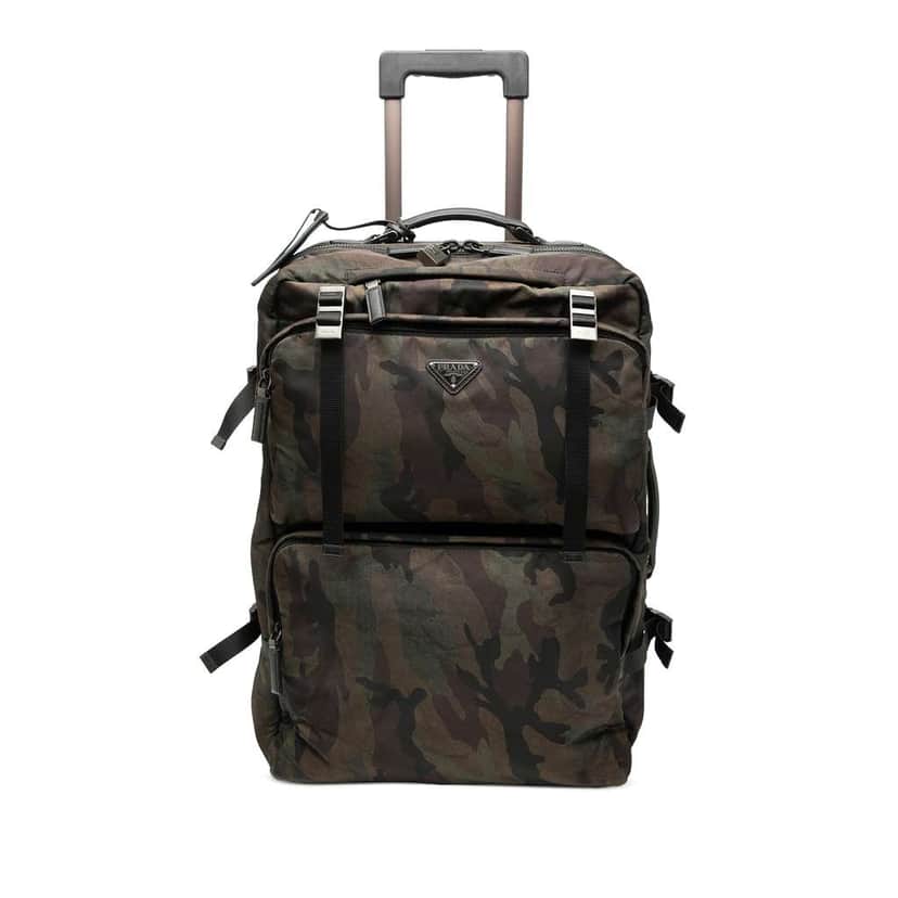 Prada Tessuto Camouflage Trolley Brown Good condition - Front View