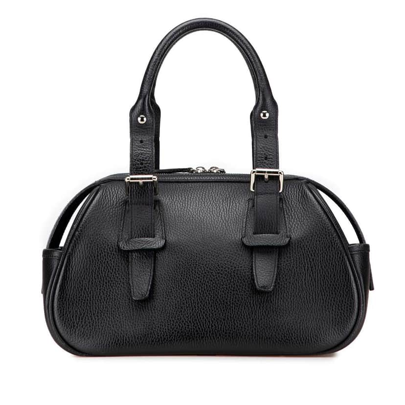 Burberry Leather Boston Bag Black Leather Good condition - Front View